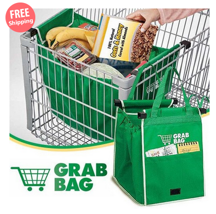 $18 for a Set of Two Clip-to-Cart Shopping Bags $18.00 down from $49.00