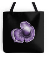 purple floral tote